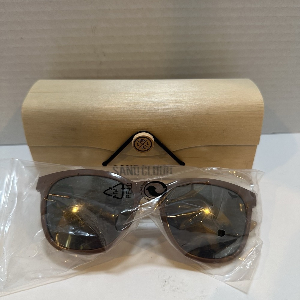 Sun cloud  Square Sunglasses Brown  CX‎ Green Lenses NWT